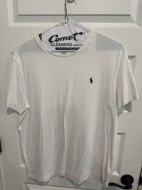 Polo by Ralph Lauren White Crewneck Tee with Navy Pony